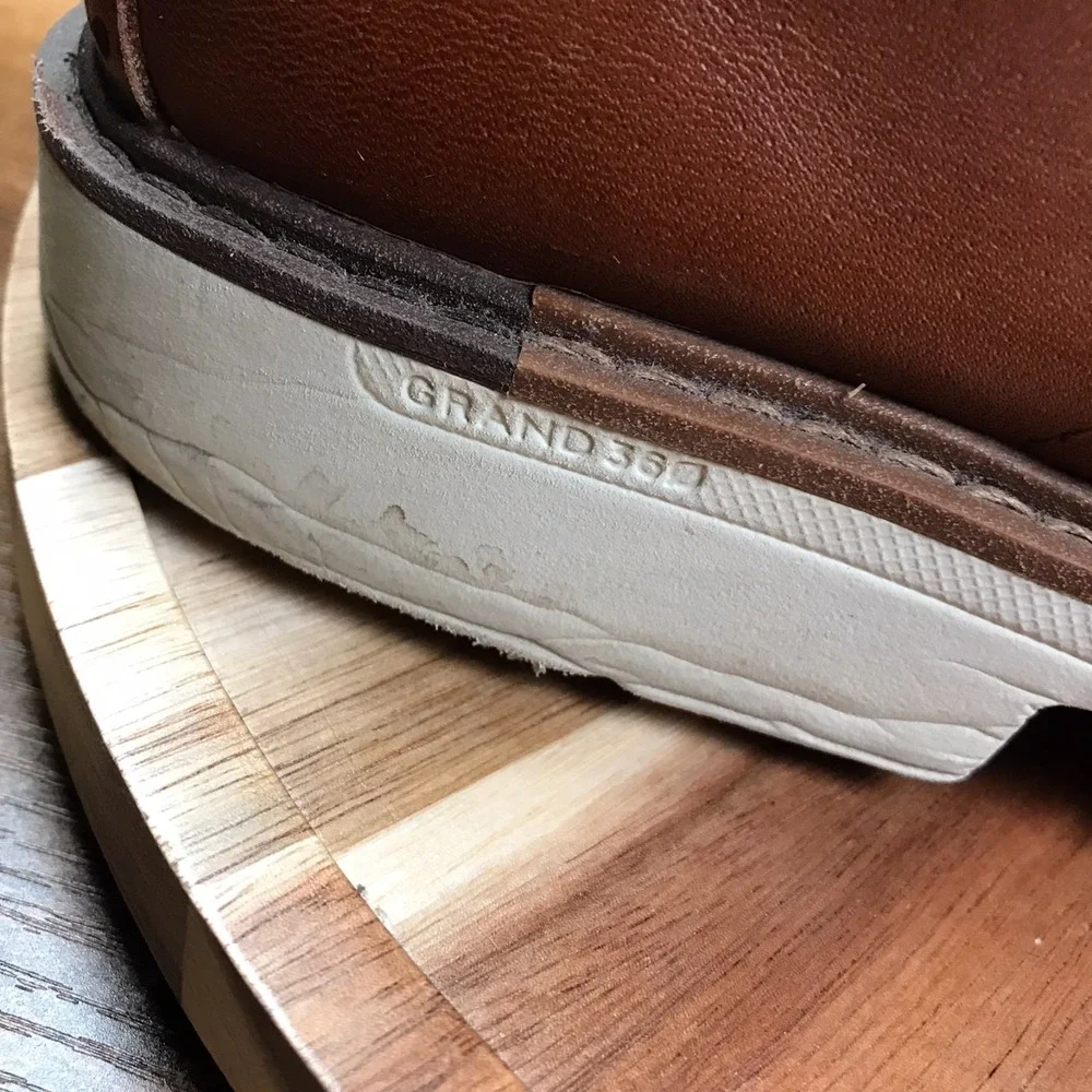 Cole Haan Go To Plain Toe Oxford Mens 10.5M British Tan Leather Derby Shoes